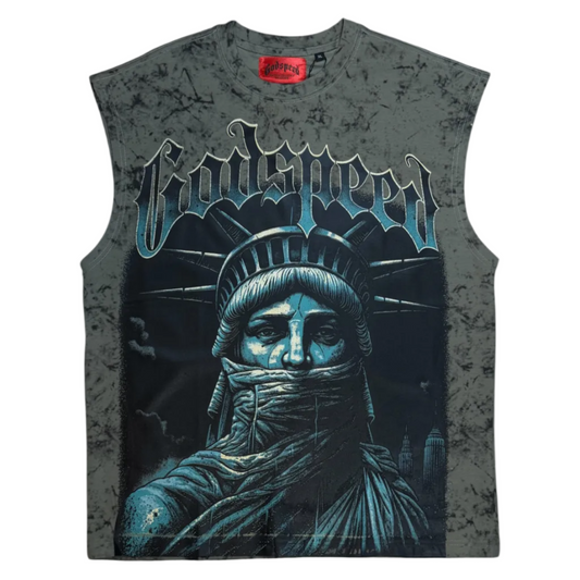 TANK TOP GODSPEED STATUE OF LIBERTY GRIS