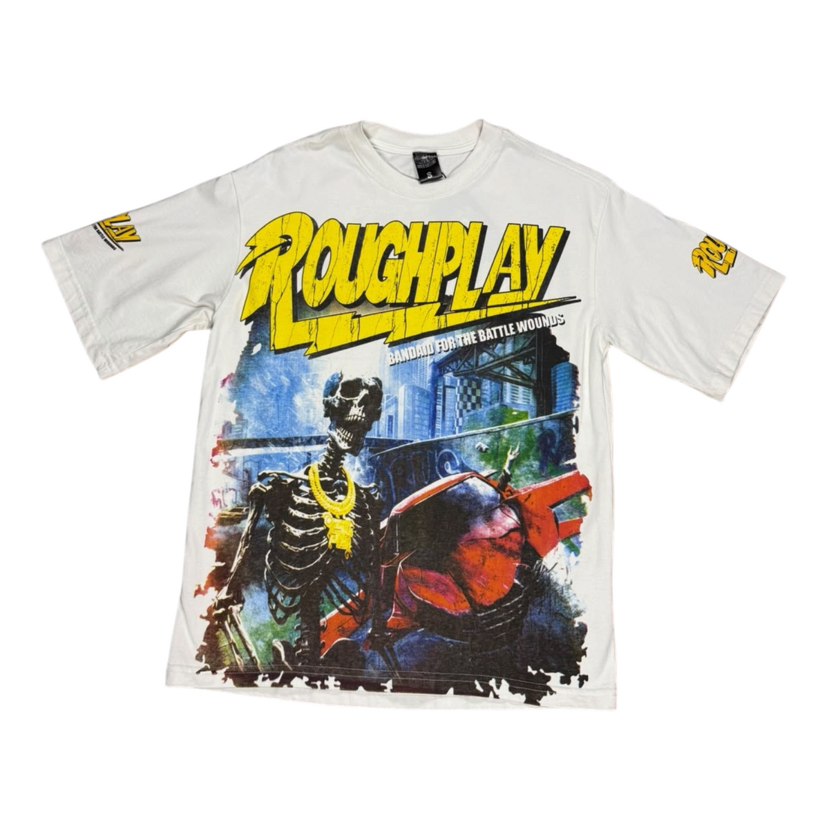 CAMISETA ROUGHPLAY FOR THE BATTLE BLANCA