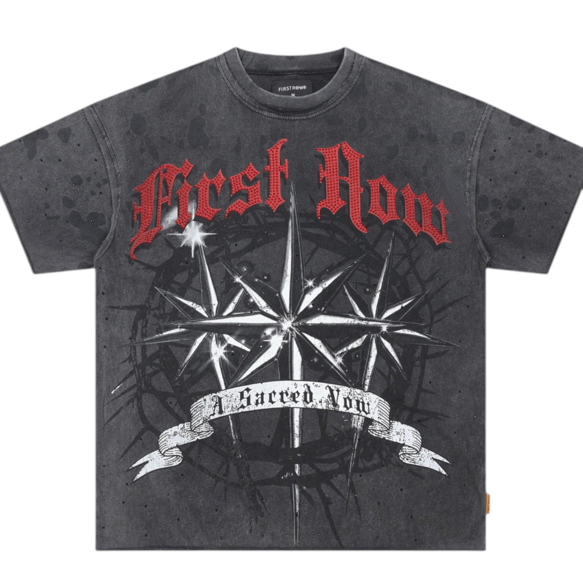 CAMISETA FIRST ROW  STAR NEGRA
