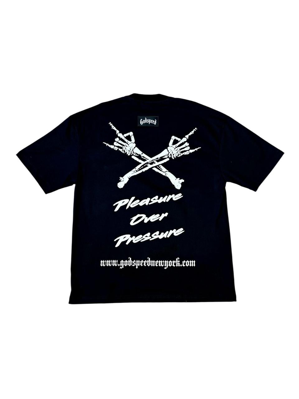CAMISETA GODSPEED PLEASURE  OVER NEGRA